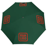 Custom Green Orange Red Automatic Umbrella