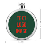 Custom Green Orange Red Hip Flask