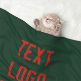 Custom Green Orange Red Pet Blanket