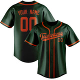 Custom Green & Orange Red Colors Design Sports Baseball Jersey