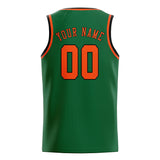Custom Green & Orange Red Colors Design Sports Basketball Jersey