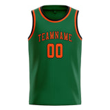 Custom Green & Orange Red Colors Design Sports Basketball Jersey