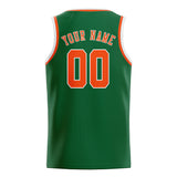 Custom Green & Orange Red Colors Design Sports Basketball Jersey