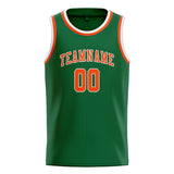 Custom Green & Orange Red Colors Design Sports Basketball Jersey