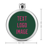 Custom Green Pink Hip Flask