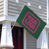 Custom Green Pink Flag