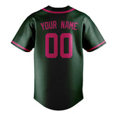 Custom Green & Pink Colors Design Sports Baseball Jersey