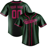 Custom Green & Pink Colors Design Sports Baseball Jersey