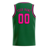Custom Green & Pink Colors Design Sports Basketball Jersey