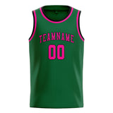 Custom Green & Pink Colors Design Sports Basketball Jersey