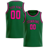 Custom Green & Pink Colors Design Sports Basketball Jersey