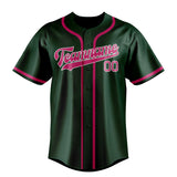 Custom Green & Pink Colors Design Sports Baseball Jersey