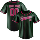 Custom Green & Pink Colors Design Sports Baseball Jersey