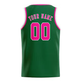 Custom Green & Pink Colors Design Sports Basketball Jersey