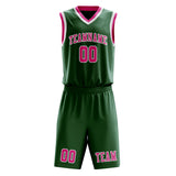 Custom Green Pink Basketball Set