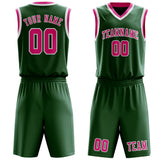 Custom Green Pink Basketball Set