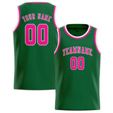 Custom Green & Pink Colors Design Sports Basketball Jersey