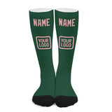 Custom Green Light Pink Knee-High Sock