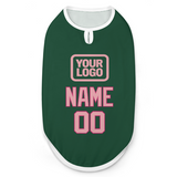 Custom Green Light Pink Pet Vest
