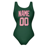 Custom Green Light Pink Swimsuit