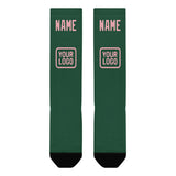 Custom Green Light Pink Knee-High Sock