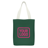 Custom Green Light Pink Canvas Tote Bag