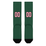 Custom Green Light Pink Knee-High Sock