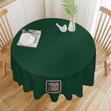 Custom Green Light Pink Round Table Cloth