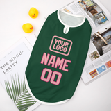 Custom Green Light Pink Pet Vest