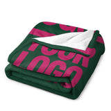 Custom Green Pink Blanket