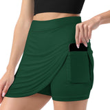 Custom Green Red A-Line Skort