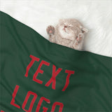 Custom Green Red Pet Blanket