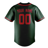 Custom Green & Red Colors Design Sports Baseball Jersey