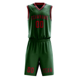 Custom Green Red Basketball Set
