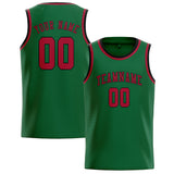 Custom Green & Red Colors Design Sports Basketball Jersey