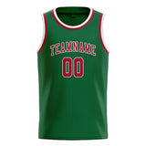 Custom Green & Red Colors Design Sports Basketball Jersey