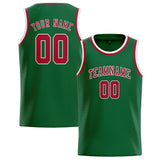 Custom Green & Red Colors Design Sports Basketball Jersey