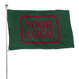 Custom Green Crimson Red Flag