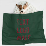 Custom Green Crimson Red Pet Blanket
