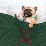 Custom Green Crimson Red Pet Blanket