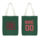 Custom Green Copper Rose Canvas Tote Bag
