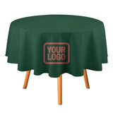 Custom Green Copper Rose Round Table Cloth