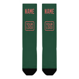 Custom Green Copper Rose Knee-High Sock