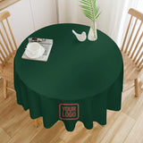 Custom Green Copper Rose Round Table Cloth