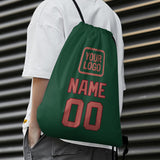 Custom Green Copper Rose Drawstring Bag