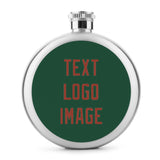 Custom Green Coral Red Hip Flask