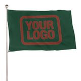 Custom Green Coral Red Flag
