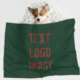Custom Green Coral Red Pet Blanket