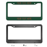 Custom Green Coral Red License Plate Frame