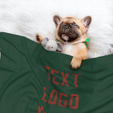 Custom Green Coral Red Pet Blanket